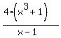 %284%28x%5E3+%2B+1%29%29%2F%28x-1%29