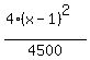 %284%28x-1%29%5E2%29%2F4500