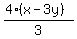%284%28x-3y%29%29%2F3
