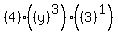 %284%29%2A%28%28y%29%5E3%29%2A%28%283%29%5E1%29