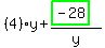 %284%29%2Ay%2B%28highlight_green%28+-28+%29%29%2Fy