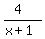 %284%29%2F%28x%2B1%29