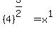 %284%29%5E%283%2F2%29=x%5E1