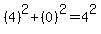 %284%29%5E2%2B%280%29%5E2=4%5E2