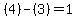 %284%29-%283%29=1