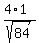 %284%2A1%29%2Fsqrt%2884%29