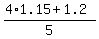 %284%2A1.15%2B1.2%29%2F5