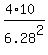 %284%2A10%29%2F6.28%5E2