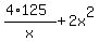 %284%2A125%29%2Fx%2B2x%5E2