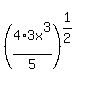 %284%2A3x%5E3%2F5%29%5E%281%2F2%29