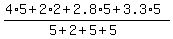 %284%2A5%2B2%2A2%2B2.8%2A5%2B3.3%2A5%29%2F%285%2B2%2B5%2B5%29