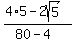 %284%2A5+-+2sqrt%285%29%29%2F%2880+-+4%29