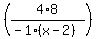 %284%2A8%2F%28-1%28x-2%29%29%29
