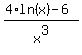 %284%2Aln%28x%29-6%29%2Fx%5E3