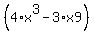 %284%2Ax%5E3-3%2Ax9%29
