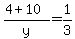 %284%2B10%29%2Fy=+1%2F+3