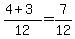 %284%2B3%29%2F12=7%2F12