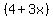 %284%2B3x%29