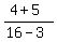 %284%2B5%29%2F%2816-3%29