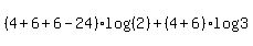 %284%2B6%2B6-24%29log%28%282%29%29%2B%284%2B6%29log%283%29