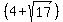 \"%284%2Bsqrt%2817%29%29\"