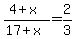 %284%2Bx%29%2F%2817%2Bx%29+=+2%2F3