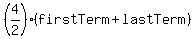 %284%2F2%29%28firstTerm%2BlastTerm%29