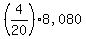 %284%2F20%29+%2A+matrix%281%2C1%2C%228%2C080%22%29