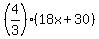 %284%2F3%29%2818x+%2B+30%29