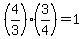 %284%2F3%29%283%2F4%29+=+1