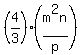 %284%2F3%29%28m%5E2n%2Fp%29