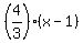 %284%2F3%29%2A%28x-1%29