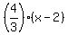 %284%2F3%29%2A%28x-2%29