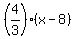 %284%2F3%29%2A%28x-8%29
