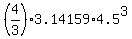 %284%2F3%29%2A3.14159%2A4.5%5E3