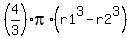 %284%2F3%29%2Api%2A%28r1%5E3-r2%5E3%29