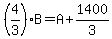 %284%2F3%29B=A%2B1400%2F3