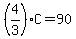 %284%2F3%29C=90