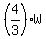 %284%2F3%29W