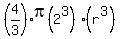 %284%2F3%29pi%282%5E3%29%28r%5E3%29