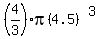 %284%2F3%29pi%284.5%29%5E3