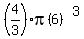 %284%2F3%29pi%286%29%5E3