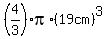 %284%2F3%29pi%2A%2819cm%29%5E3