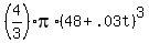 %284%2F3%29pi%2A%2848%2B.03t%29%5E3