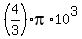 %284%2F3%29pi%2A10%5E3