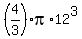 %284%2F3%29pi%2A12%5E3