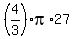 %284%2F3%29pi%2A27