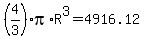 %284%2F3%29pi%2AR%5E3=4916.12