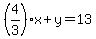 %284%2F3%29x%2By=13