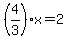 %284%2F3%29x=2